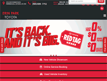 Tablet Screenshot of erinparktoyota.com